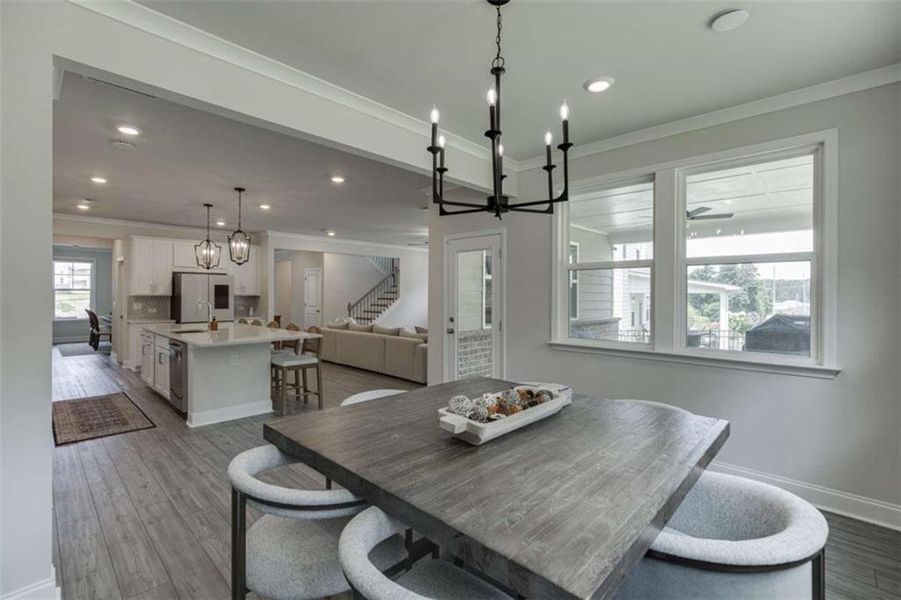 Furnished interior view inside a new home in Overlook at Lanier, Buford (Image 6).