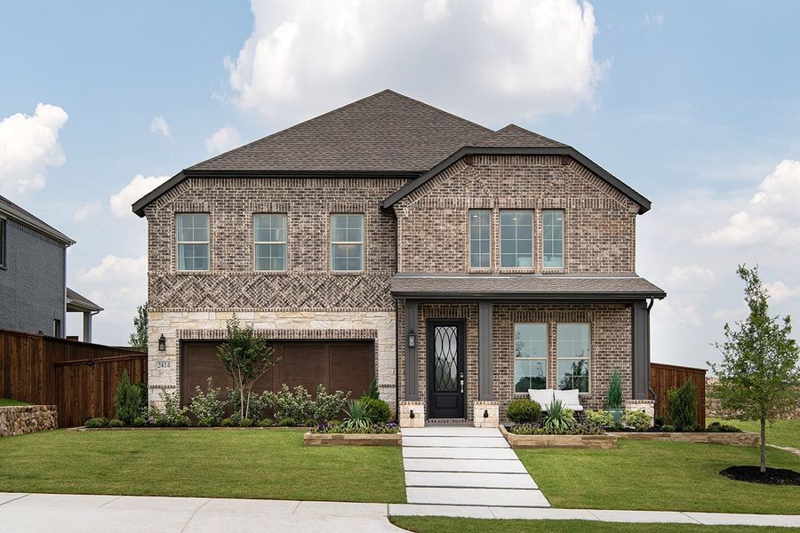 Representative exterior photo of a completed home built from the Ivy by Tri Pointe Homes in Discovery Collection at LaPrelle, Fort Worth, TX (Image 1).