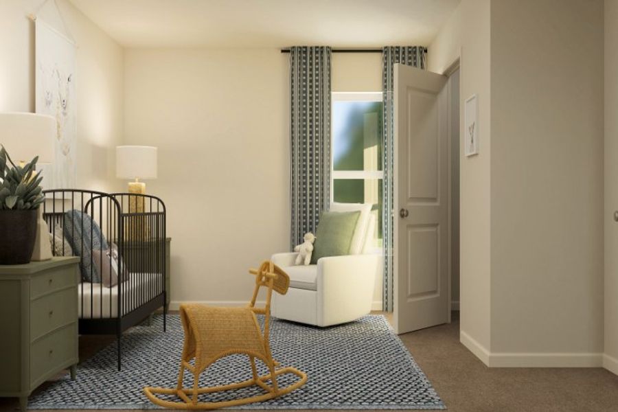 A room with a bed and chairs. A room with a bed and chairs.