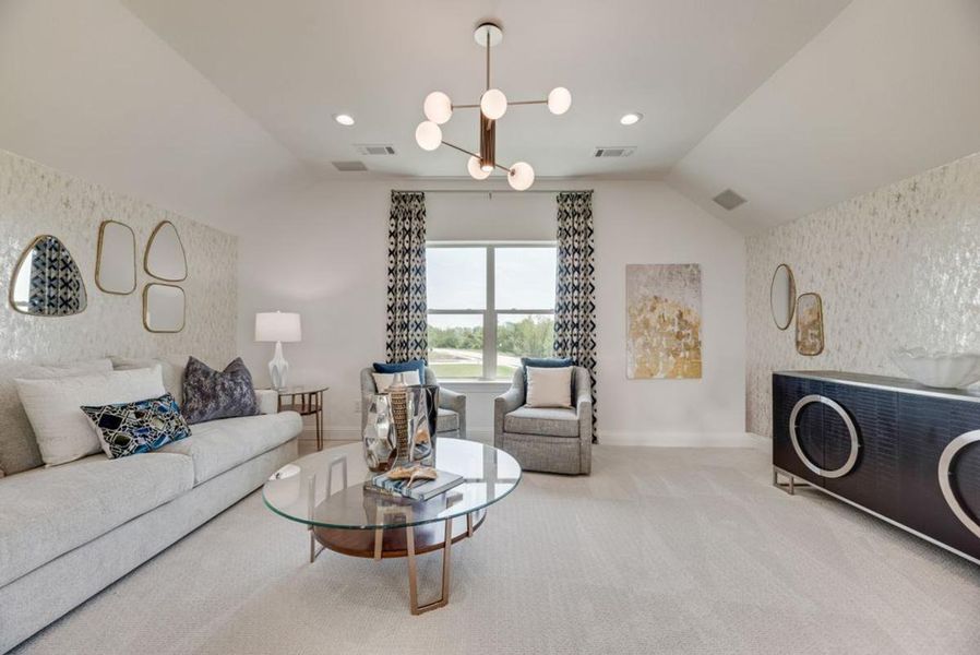 Representative furnished interior of a home built from the Hartford by Grand Homes in Creekside at Elevon, Lavon (Image 10).