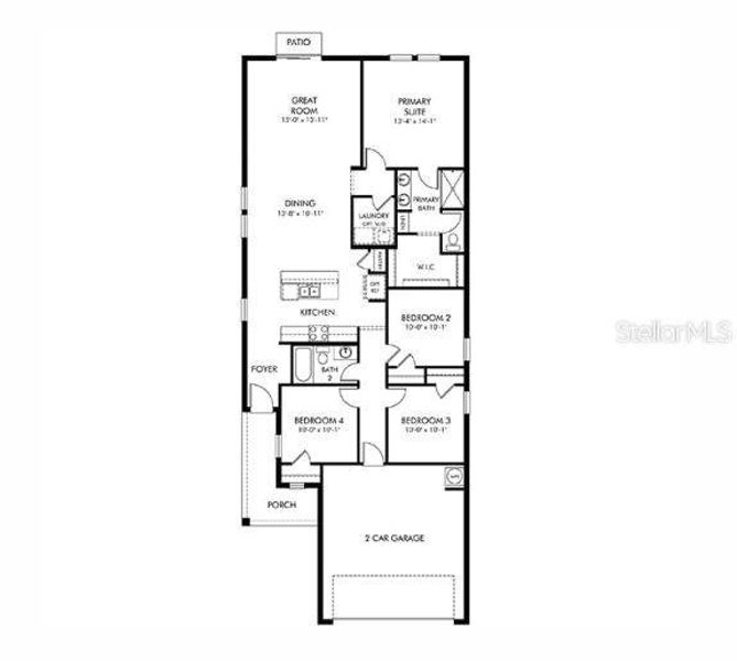 2D floor plan layout of this home in Benton Hills - Premier Series, Brooksville, FL (Image 2). 2D floor plan layout of this home in Benton Hills - Premier Series, Brooksville, FL (Image 2).