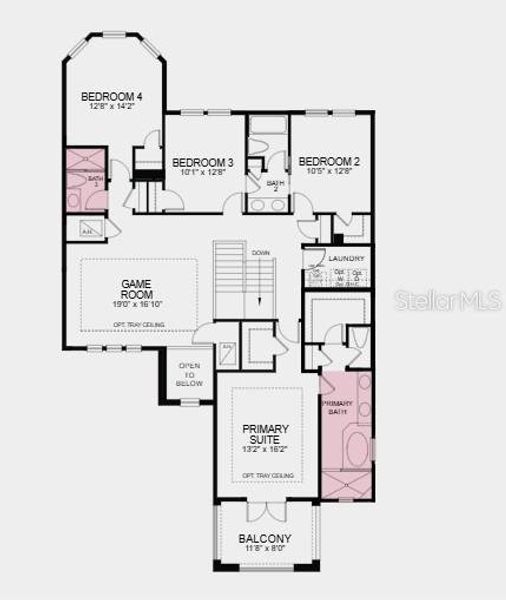 2D floor plan layout of this home in Ardisia Park, New Smyrna Beach, FL (Image 4).