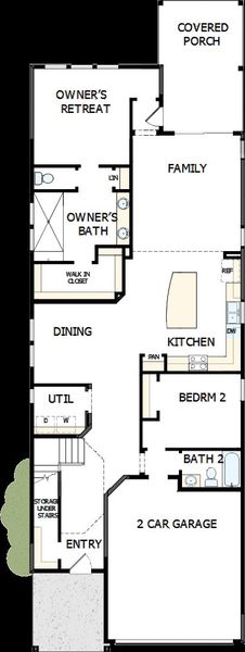 2D floor plan layout of this home in South Brook, Leander, TX (Image 5).