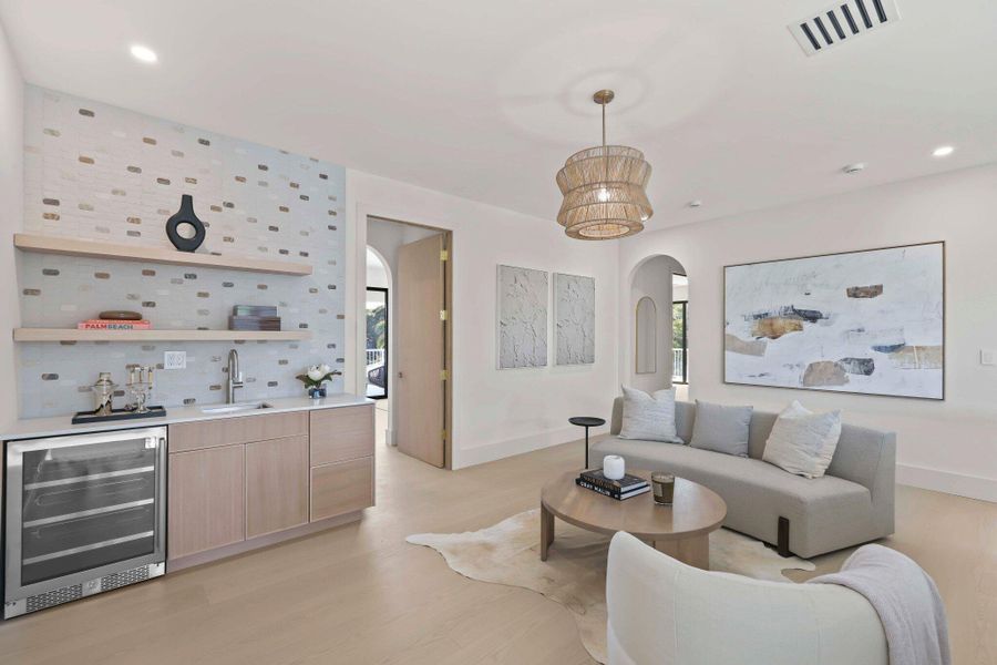 Furnished interior view inside a new home in , Delray Beach (Image 18). Furnished interior view inside a new home in , Delray Beach (Image 18).