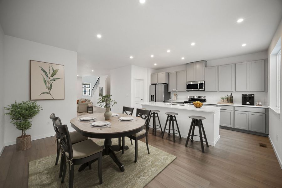 Representative furnished interior of a home built from the Willow by Lokal Homes in The Commons at Victory Ridge, Colorado Springs (Image 5).