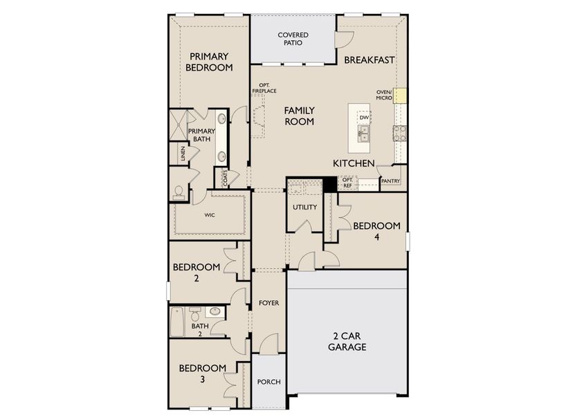 2D floor plan layout of this home in Brookshire at Legacy Hills-60s, Celina, TX (Image 3). 2D floor plan layout of this home in Brookshire at Legacy Hills-60s, Celina, TX (Image 3).