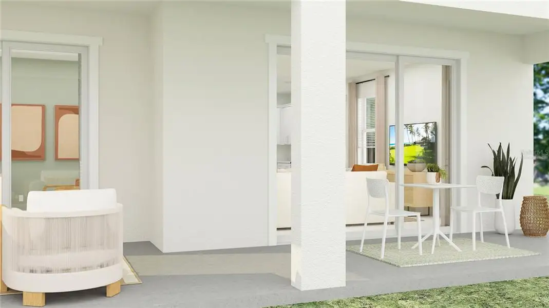 Exterior details and patio area of a home in , Groveland (Image 3).