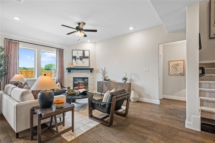 Beazer Homes Stark Farms Cascade Floorplan. This is not a photo of the actual home, but is a photo of the Cascade floorplan.