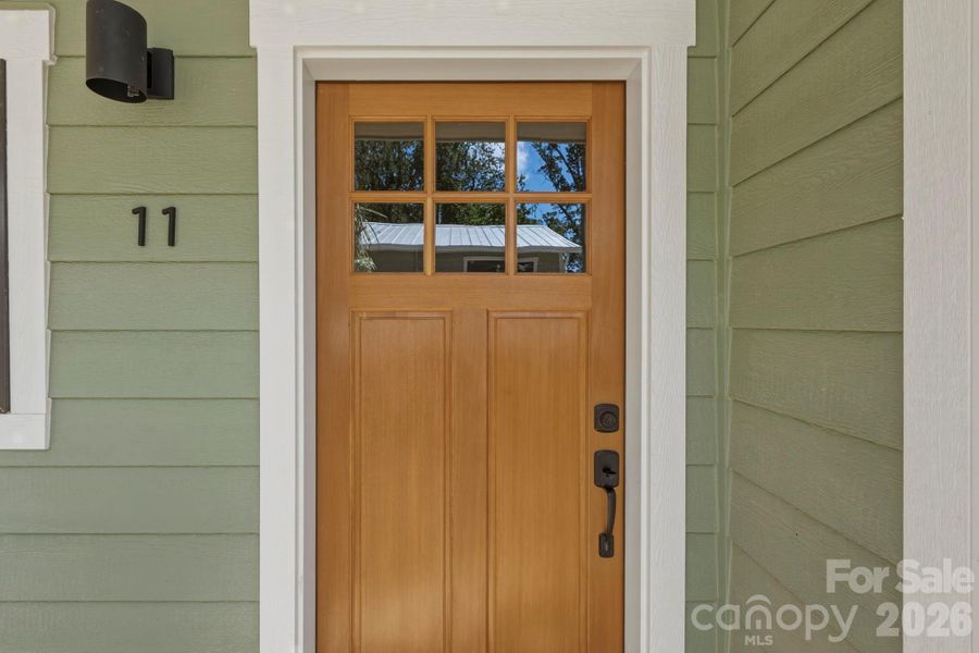 Exterior details and patio area of a home in , Asheville (Image 19).