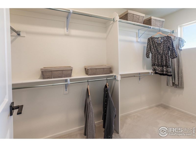 EXAMPLE PHOTO: MASTER BEDROOM WALK IN CLOSET