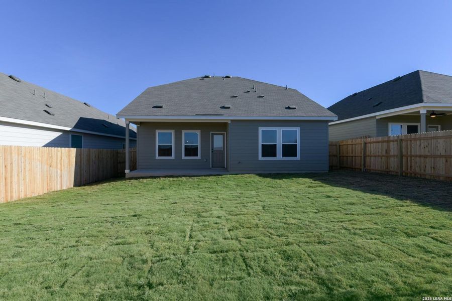 Exterior details and patio area of a home in The Wilder, Adkins (Image 2). Exterior details and patio area of a home in The Wilder, Adkins (Image 2).