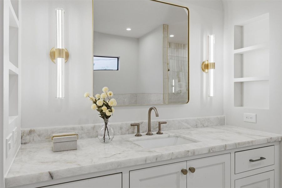 Luxury resort style large primary bathroom