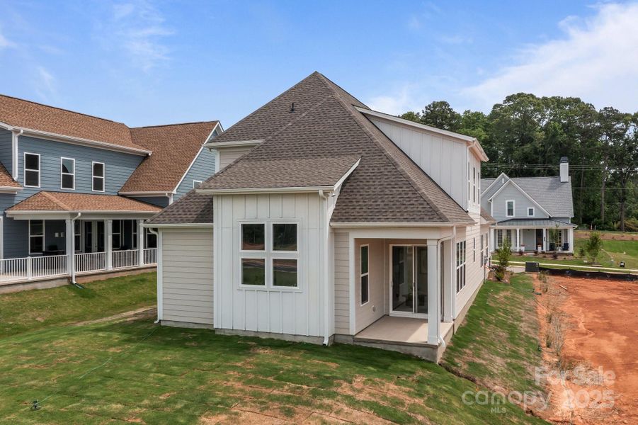 Front exterior of a new home in Lakeside Pointe, Sherrills Ford, NC, highlighting curb appeal (Image 23).