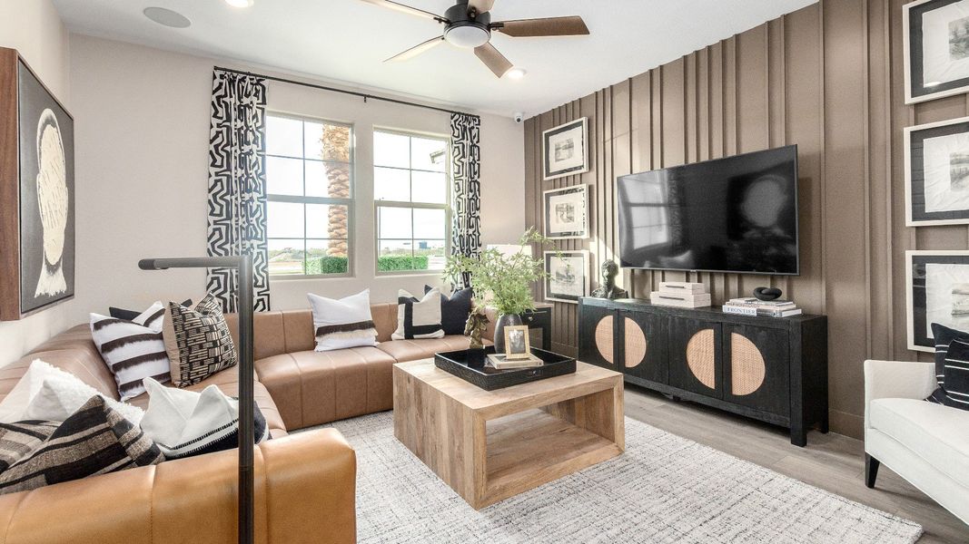 Representative furnished interior of a home built from the The Bella by DRB Homes in Surprise City Center, Surprise (Image 3). Representative furnished interior of a home built from the The Bella by DRB Homes in Surprise City Center, Surprise (Image 3).