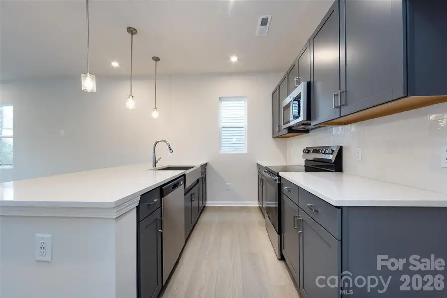 Chef-inspired kitchen with rich grey cabinets