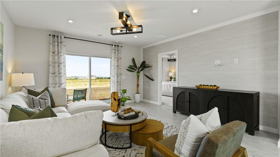 Furnished interior view inside a new home in Hamilton Bluff, Haines City (Image 33). Furnished interior view inside a new home in Hamilton Bluff, Haines City (Image 33).