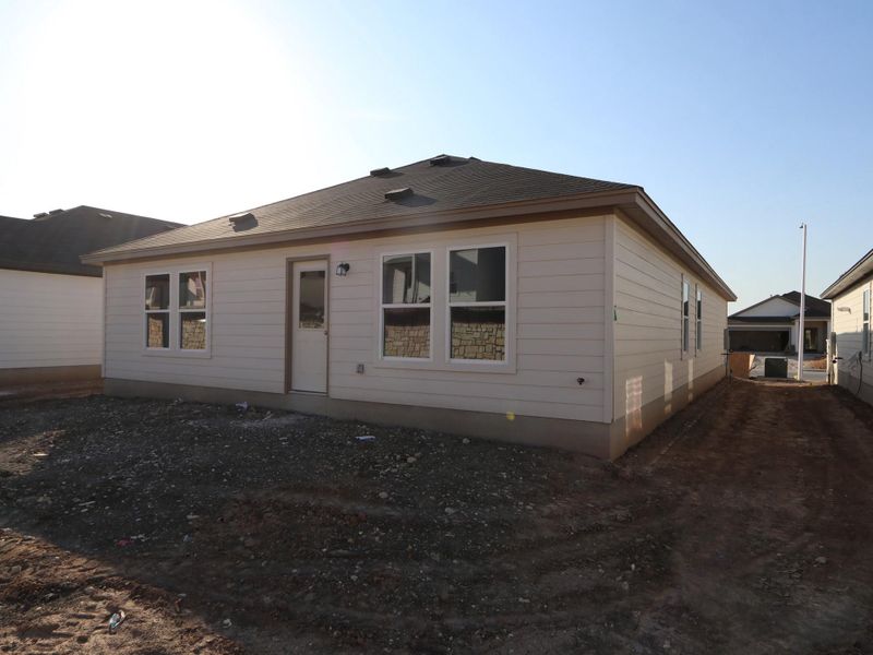Exterior details and patio area of a home in Marble Creek Crossing, Austin (Image 3). Exterior details and patio area of a home in Marble Creek Crossing, Austin (Image 3).
