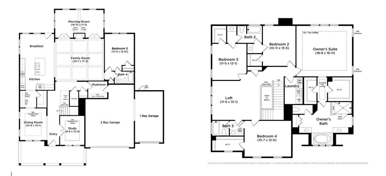 2D floor plan layout of this home in Pamlico Terrace, Awendaw, SC (Image 3).