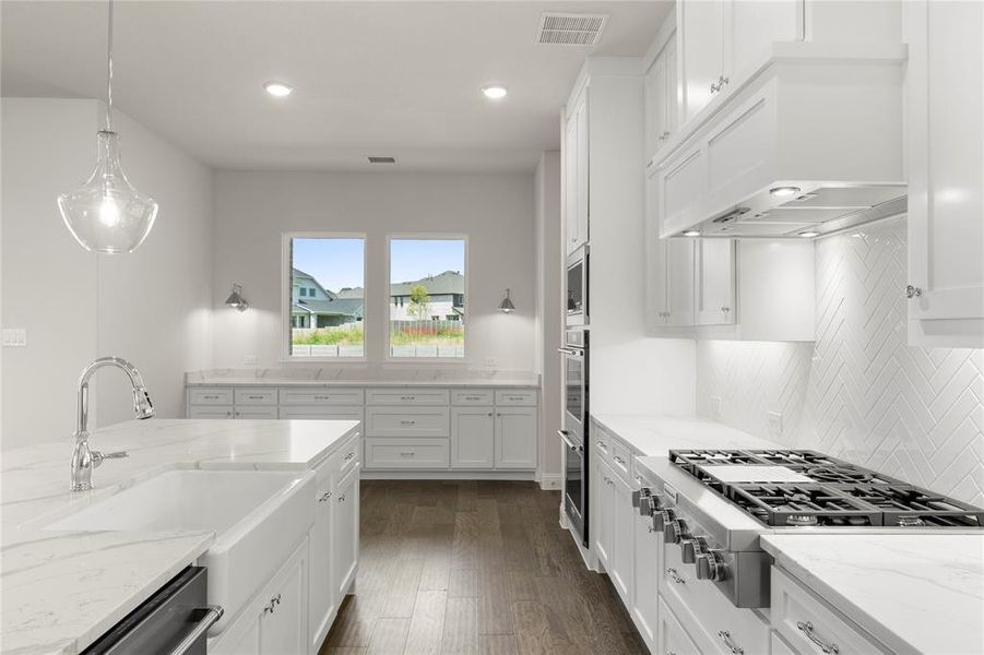 Furnished interior view inside a new home in Painted Tree Showcase, McKinney (Image 4).