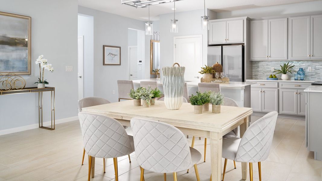 Representative furnished interior of a home built from the Margate II by Park Square Residential in Brighton, Venice (Image 11).