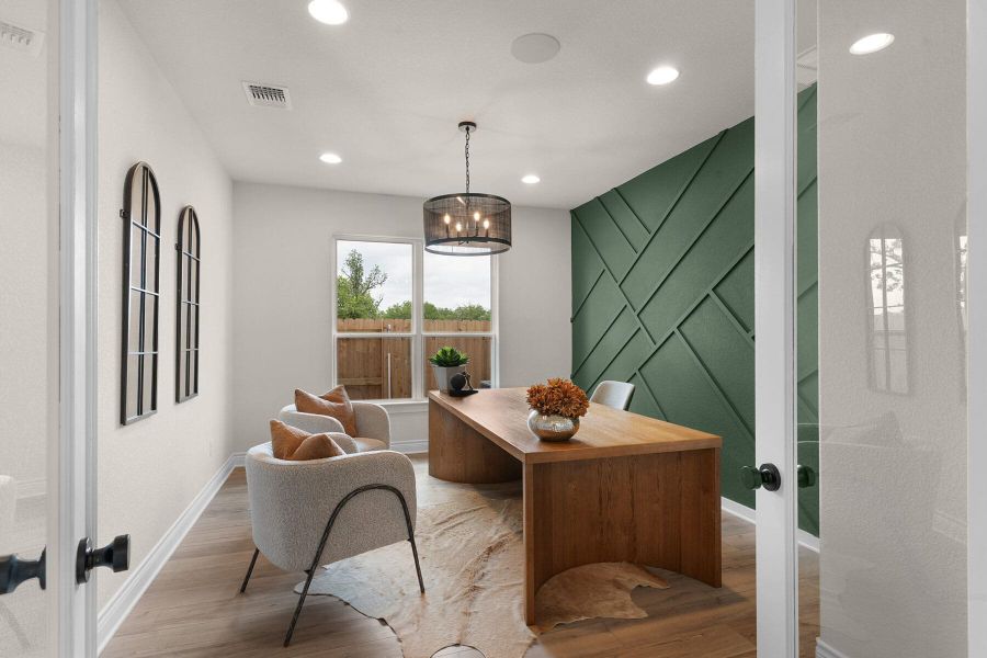 Furnished interior view inside a new home in The Colony- Pine Cove, Bastrop (Image 32).