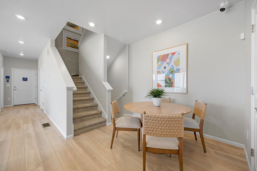Representative furnished interior of a home built from the 2504 by Risewell Homes in Harvest Crossing, Aurora (Image 10).