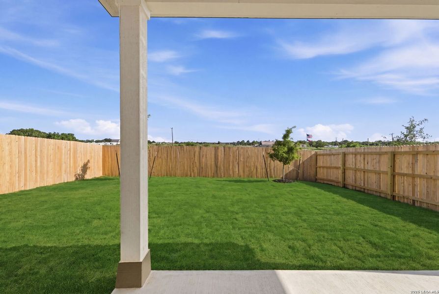 Exterior details and patio area of a home in Talley Fields, San Antonio (Image 25).