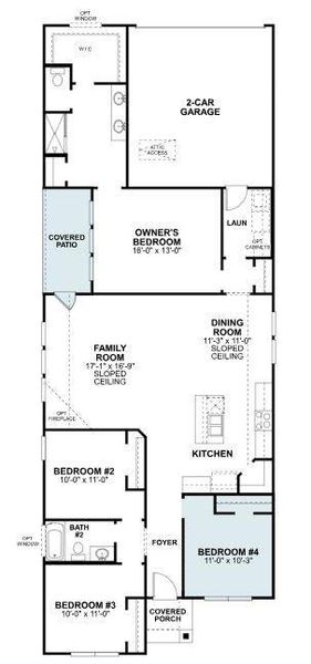2D floor plan layout of this home in Tarrytown, Crowley, TX (Image 4). 2D floor plan layout of this home in Tarrytown, Crowley, TX (Image 4).