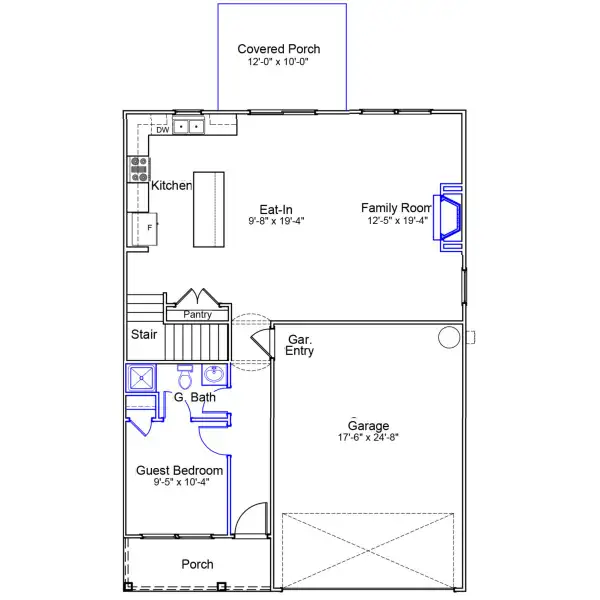 2D floor plan layout of this home in Six Oaks, Summerville, SC (Image 2). 2D floor plan layout of this home in Six Oaks, Summerville, SC (Image 2).