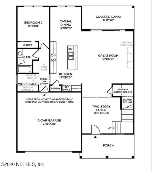 2D floor plan layout of this home in , Ponte Vedra, FL (Image 3).