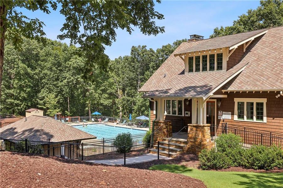 Exterior details and patio area of a home in , Dawsonville (Image 31).
