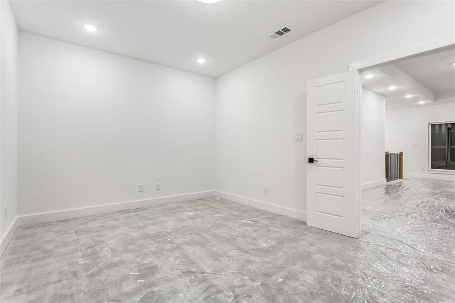 Unfurnished room with recessed lighting Unfurnished room with recessed lighting