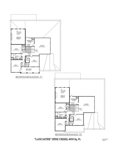 2D floor plan layout for the Lancaster - Single Family Homes by Dream Finders Homes in Fairhaven, Thompson's Station, TN (Image 3).