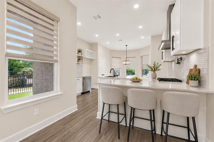 Island Kitchen - virtually staged
