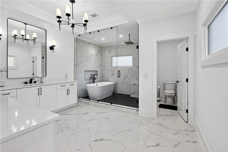 Furnished interior view inside a new home in , Marietta (Image 64).