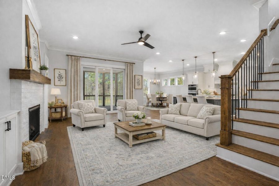 Virtually Staged Living Room