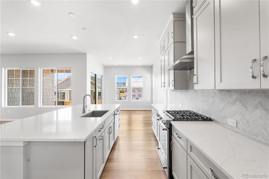 Furnished interior view inside a new home in Horizon at Solstice, Littleton (Image 6).