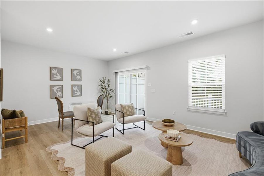 Furnished interior view inside a new home in , Sugar Hill (Image 30). Furnished interior view inside a new home in , Sugar Hill (Image 30).