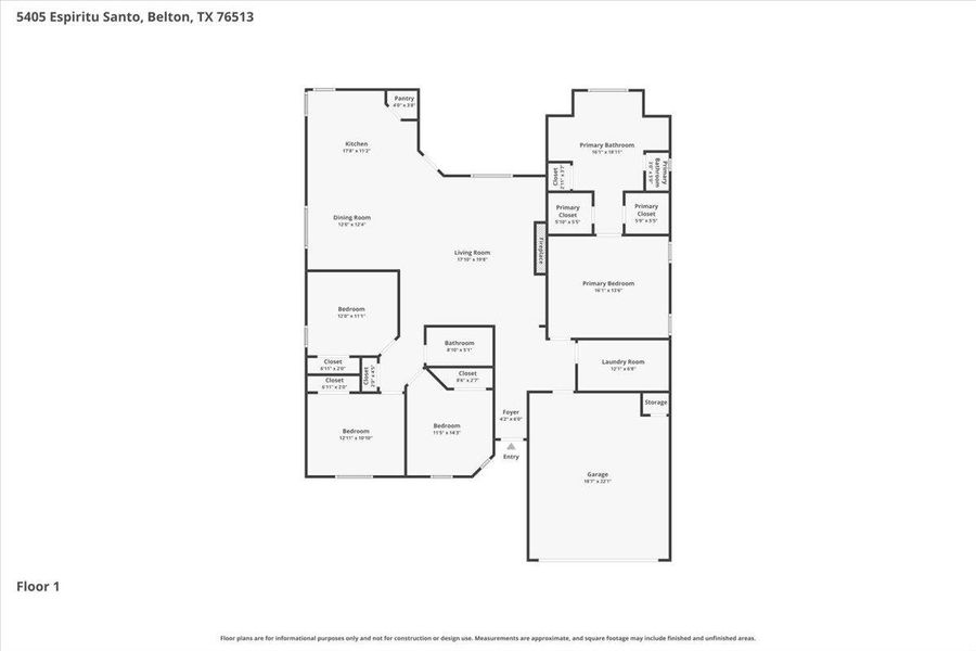 2D floor plan layout of this home in , Belton, TX (Image 5).