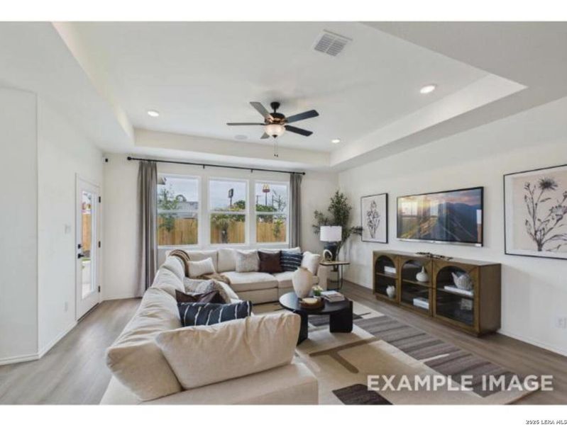 Furnished interior view inside a new home in Rayburn Valley, San Antonio (Image 28). Furnished interior view inside a new home in Rayburn Valley, San Antonio (Image 28).