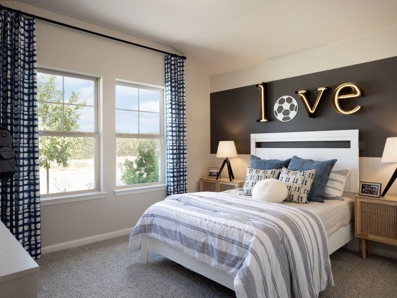 Spacious secondary bedrooms are perfect for guests.