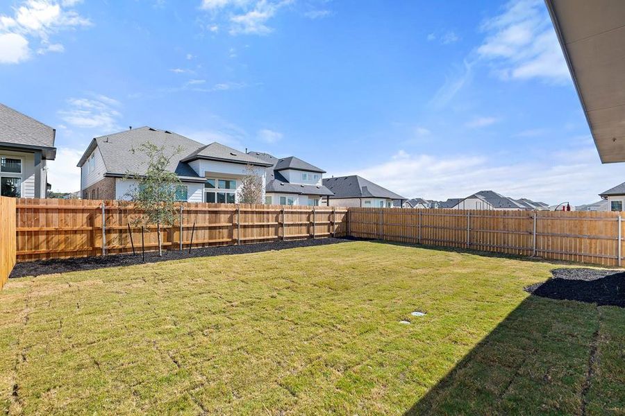 Exterior details and patio area of a home in Arbor Collection at Heritage, Dripping Springs (Image 21). Exterior details and patio area of a home in Arbor Collection at Heritage, Dripping Springs (Image 21).