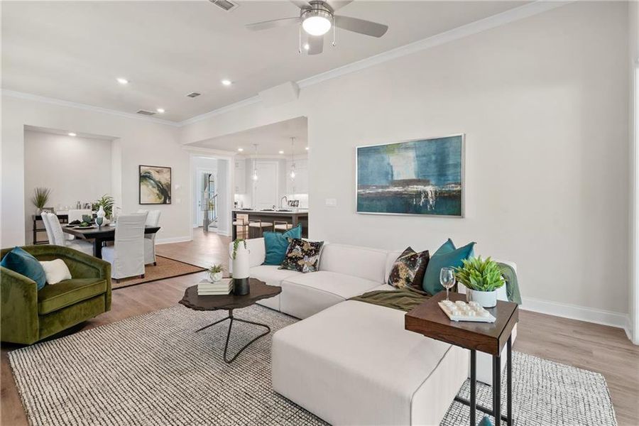 Furnished interior view inside a new home in Promenade at Sawnee Village, Cumming (Image 14).