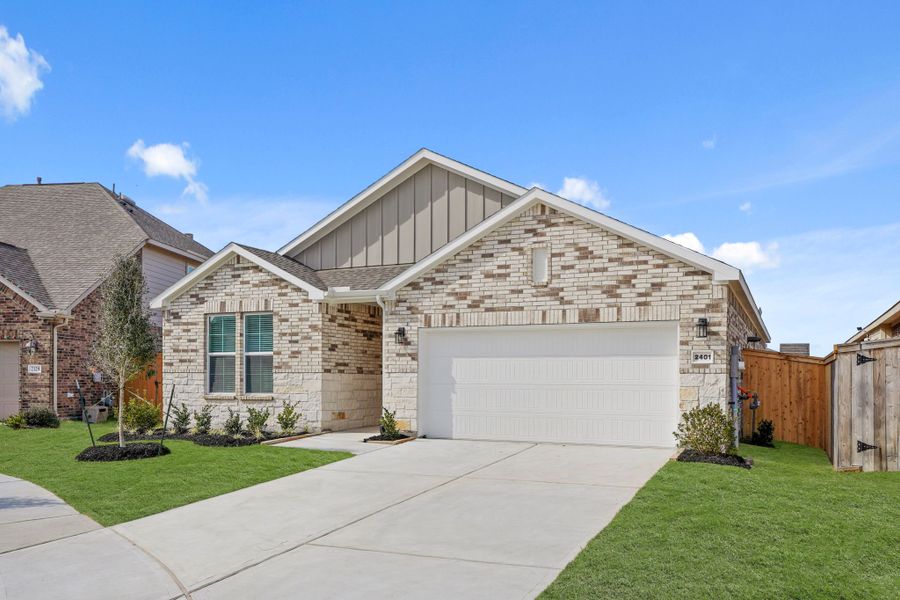 A house with a garage. A house with a garage.