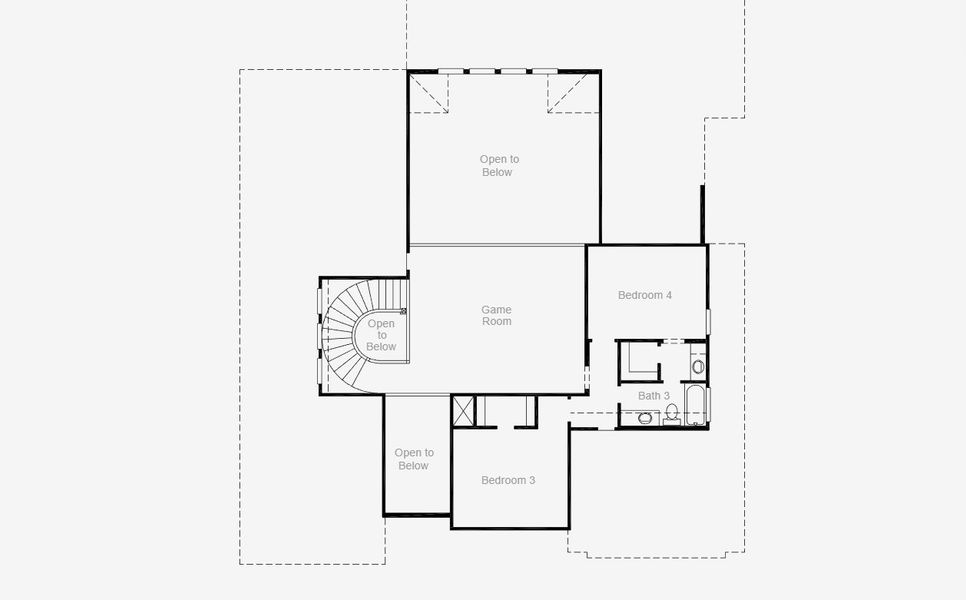 2D floor plan layout for the Hamlin by Coventry Homes in Painted Tree 70', McKinney, TX (Image 3).
