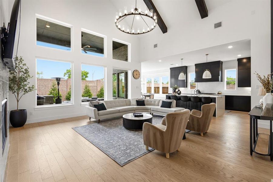 Furnished interior view inside a new home in The Reserve at Watters, Allen (Image 9).