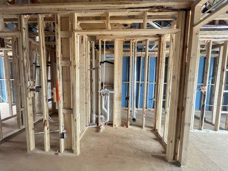 Laundry Room Construction Progress