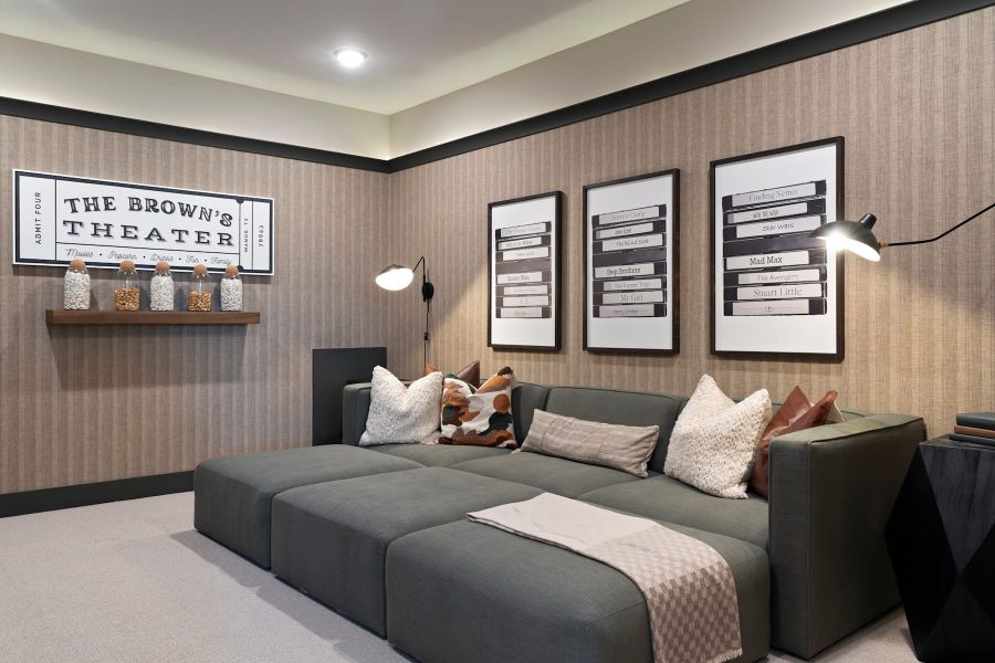 Furnished interior view inside a new home in Wolf Ranch, Georgetown (Image 33).