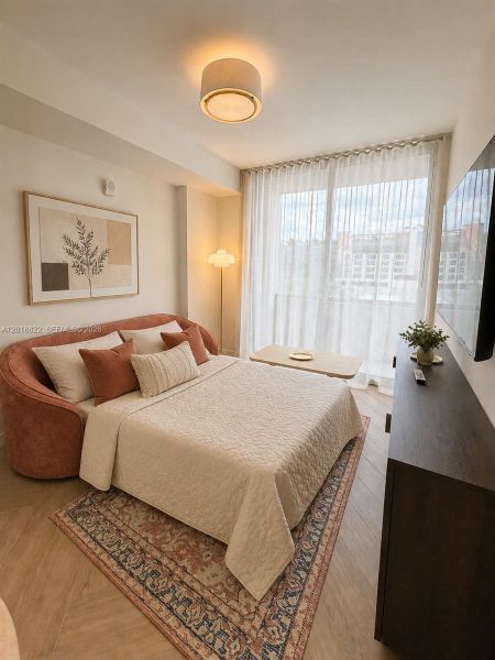 Furnished interior view inside a new home in , Miami (Image 18).