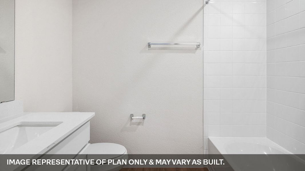 Representative interior finishes for a home built from the The Quincy by D.R. Horton in Thunder Rock, Marble Falls (Image 12).